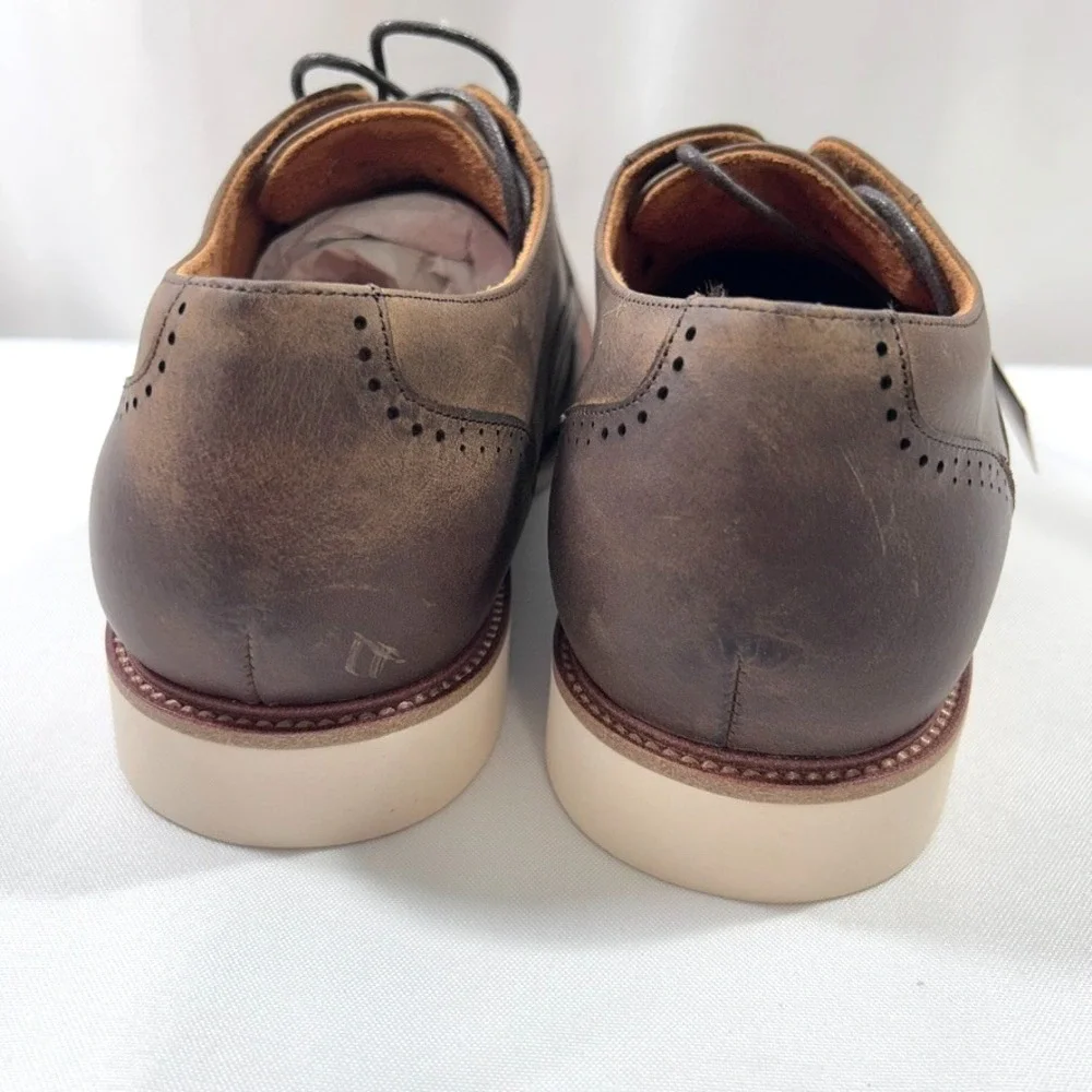 Stacy Adams Wescott Plain Toe Oxford Men's Shoes Brown US 11M - New With Defects